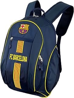 Icon Sports Barcelona Backpack With Soccer Ball Compartment, Licensed Barcelona School Bookbag image