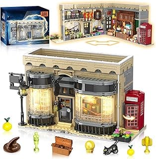 Magic Diagon Alley Building Block, Wizard Shop Building Set 2-in-1 Playset, Diagon Alley Shop Building Kit Playset, Xmas Gift for Ages 12 +, Wizard Gift for Kids & Fans (1368 PCS) image