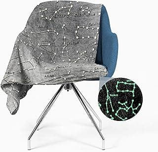 Constellation Blanket Glow in The Dark | Multiple Sizes | All Zodiac Horoscope Signs | Gift for Solar, Star, Astronomy, Astrology & Astronaut Lovers | Men, Women, Teen, Boys & Girls (60x50in) image