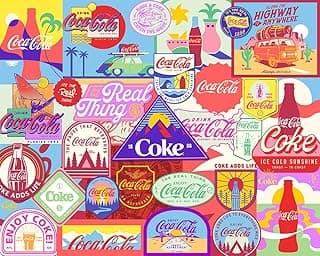 Springbok Coca-Cola Outdoor Escape 1000 Piece Puzzle for Adults - Colorful Coca Cola Collage image