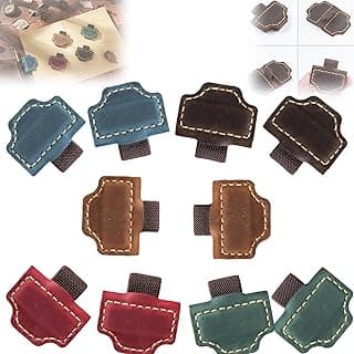 Lysine Charm Bookmark, BygoneMark Personalized Magnetic Leather Pen Holder Bookmark, Bygonemark Magnetic Pen Holder, Custom Leather Magnetic Bookmarks Pen Holder for Travelers (10-Mix)