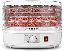 Nutrichef Food Dehydrator Machine | Dehydrates Beef Jerky, Meat, Food, Fruit, Vegetables & Dog Treats | Great For At Home Use | High-Heat Circulation for Even Dehydration | 5 Easy to Clean Trays image