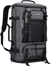 WITZMAN Travel Backpack for Men Carry on Large Convertible Duffle luggage Backpack with Shoe Compartment for Airplanes Fit 17 Inch Laptop(B689 Silvery Grey)