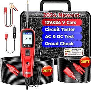 Autel PowerScan Circuit Tester 2024, 12V 24V Automotive Power Circuit Probe Kit, Read AC DC Voltage Resistance PS100, for Frequency/Duty Cycle/Voltage Test, Activating Component, w/ 20ft Cable image
