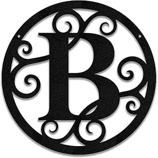 Personalized Family Name Sign, Custom Metal Monogram Sign, Home Decor, Wedding Gift, Rustic Sign (24 inch, Black) image