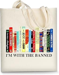 AUSVKAI Canvas Tote Bag Aesthetic for Women, Cute Cloth Cotton Bags for College Shopping Beach Grocery and Trendy Gifts image