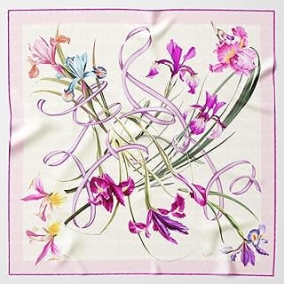Women's Italian 100% Silk Square Scarves - 35" Made in Italy image