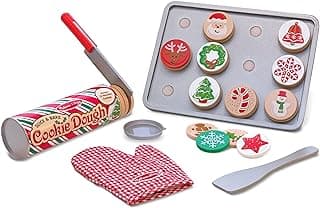 Melissa & Doug Slice and Bake Wooden Christmas Cookie Play Food Set image