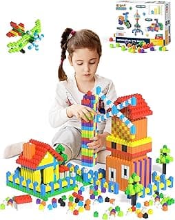 Building Blocks Construction Toy Set 500Pcs STEM building toys for Kids age 4-8,Creativity Preschool toy for Brain Development & Hands-On Ability Improvement toy for Kindergarten Boys & Girls Aged 3+ image