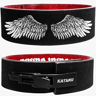 Katamu Premium Lever Weight Lifting Belt | Gym Belt | Powerlifting Belt | Leather Lifting Belts with Lever