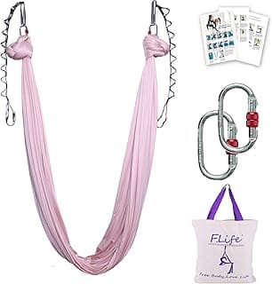 Aerial Silk Yoga Hammock & Swing for yoga Inversion,Strength training,starter hardware kit image