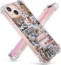 Aesthetic Phone Case for iPhone 13 Pro Max,Retro 90'S Style Street View Collage Aesthetic Hip Hop Phone Case for Girls Women Cool Trendy Design Shockproof Soft TPU Gift Cover Case image