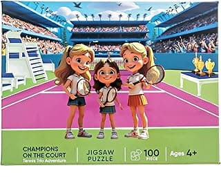 Tennis Jigsaw Puzzle for Kids Ages 4+ | 100-Piece Sports Puzzle for Boys & Girls | Fun & Educational Gift for Young Tennis Fans