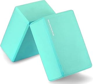 Signature Fitness Set of 2 High Density Yoga Blocks, 9"x6"x4" Each, Pair, Multiple Colors image