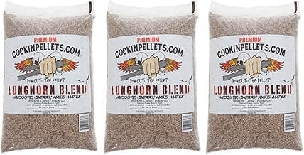 CookinPellets 40-Pound Longhorn Blend Premium Natural Grill Smoker Smoking Mesquite/Cherry/Maple Hardwood Wood Pellets, (3 Pack) image