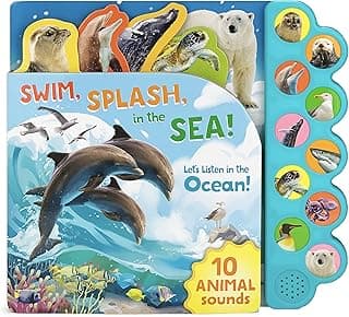 Swim and Splash in the Sea! Let's Listen to the Ocean - 10-Button Children's Sound Book, Ages 2-7 image
