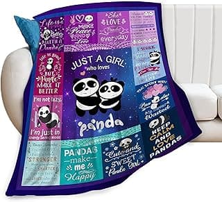 Panda Blanket Cute Panda Plush Throw Blanket Super Soft Cozy Warm Fleece Panda Bedding Blanket Gifts for Kids Girls Boys Women 60"X80"