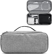 Gadget Organizer Case Electronic Accessories Organizer Bag Tech Kit Organizer Travel Organizer for Cables Charger Power Cord Power Bank Hard Disk (Grey, PACK OF 1, nylon) image