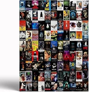 Horror Movie Wall Art - Horror Classic Halloween Movie Canvas Poster Best Horror Movie Cover Horror Movie Fan's Room Living Room Decor Gift For Horror Movie Fans 24x36inch Framed Art image