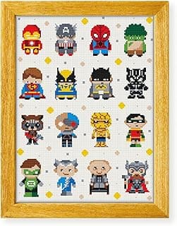 Awesome Pattern Studio Super Heroes Collection DS1685, Diamond Painting Kit, Diamond Art Kits for Adults, Full Drill 5D Diamond Dots Kits. All Items Included. image