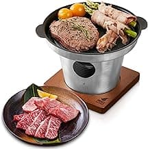 Portable BBQ Grill – Non-Stick Mini Grill to Enjoy Japanese Yakiniku at Home – Small BBQ Grill with Optimal Heat Release – Lightweight & Smokeless Grill – Stainless Steel Small Grill image