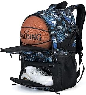 Basketball backpack with ball and shoes compartment Fit Volleyball, soccer, Swim, Gym, Travel, and School, large capacity sports training equipment bags image