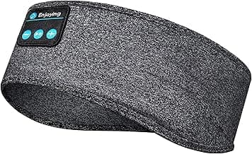 Enjoying Bluetooth Sleep Mask Headphones, Long Time Play Headphone Band with Built in Speakers, Perfect for Versatile Individuals, Fitness Enthusiasts, Travelers - Yoga, Exercise, Running image