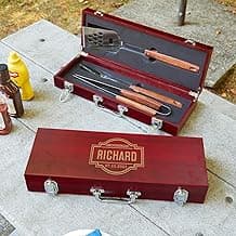 Personalized Grilling Accessories and BBQ Set for Family Cookout and Outdoor Party by HomeWetBar - Custom Barbecue Grilling Kit image