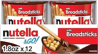 Nutella & GO! Bulk 12 Pack, Hazelnut and Cocoa Spread with Breadsticks, Stocking Stuffers, Snack Cups, 1.8 oz Each​ image
