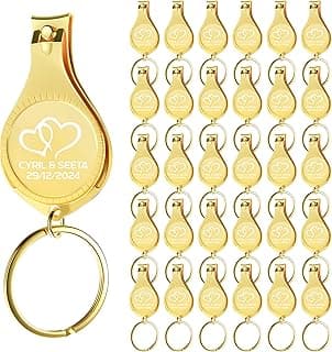 30pcs Personalized 4 in 1 Multi Function Bottle Opener, Gold Nail Clipper, Wedding Favors Brewery, Private Customized, Multitool Gifts for Men