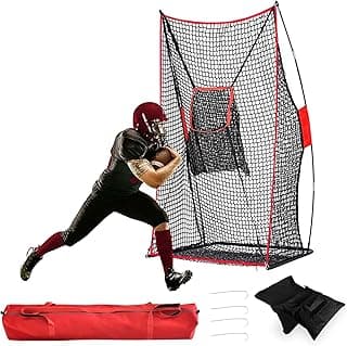 Football Nets for Throwing Football Kicking Net for Field Goals Quarterback Practice Football Net with Bag Football Throwing Net Improve Accurancy 4X7FT
