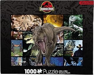 AQUARIUS Jurassic World Collage Puzzle (1000 Piece Jigsaw Puzzle) - Officially Licensed Jurassic World Merchandise & Collectibles - Glare Free - Precision Fit, 22'' x 28'' image