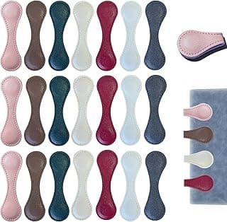 21 Pcs Leather Magnetic Bookmarks for Women for Laser Engraving Blanks Personalized Magnetic Leather Bookmark for Book Lovers Reading Supplies (21)