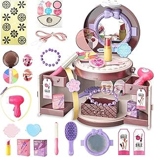 Toy Choi's Kids Pretend Makeup for Girl - 3 in 1 Kids Fake Makeup Girls Toys with Adjustable Strap - Girl Makeup Sets for Toddler Kid Christmas Birthday Gifts Toys for 3 4 5 6 7 8 Year Old Girls image