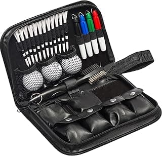 HIRQUITICKE Golf Gift Sets for Men & Women - Golf Accessories Set with Case, Golf Balls, Rangefinder, Golf Tees, Brush, Multifunctional Divot Knife, Scorer, Golf Ball Clamp