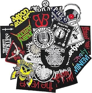 21pcs Mixed Music Band Series Embroidered Iron On Patches, Band Patches for Jackets image