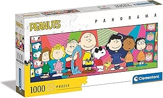 Clementoni 39805 Panorama Peanuts 1000 Pieces, Jigsaw Adults, Comic Puzzle-Made in Italy