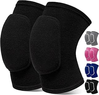 Volleyball Knee Pads,Knee Pads for Women,Men,Kids,Girls,Knee Brace for Basketball Volleyball Football Dance Yoga Tennis Running Cycling Workout Climbing (Black, Large) image