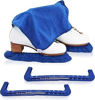 CRS Cross Skate Guards, Soakers and Towel Gift Set - Ice Skating Guards and Soft Skate Blade Covers for Figure Skating or Hockey image