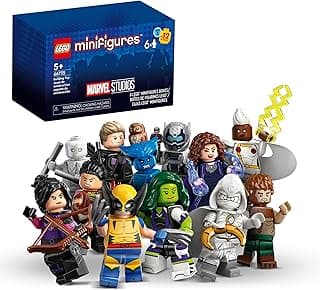 Lego Minifigures Marvel Series 2 6 Pack 66735 Mystery Blind Box, Surprise Collectible Characters for Role Play or to Add to a Minifigure or Marvel Collection, A Gift for Disney and Marvel Fans image