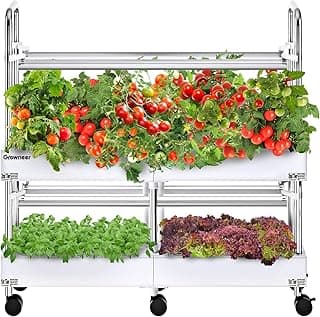 GROWNEER Hydroponics Growing System Kit, Indoor Garden 80-Pod & 2 Pumps, Indoor Vertical Herb Garden Kit with LED Grow Light, Smart Socket, and Plant Germination Kit for Vegetable Fruit Herb image