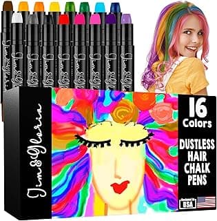 Jim&Gloria Hair Chalk For Girls, Temporary Hair Color Makeup Kit Gifts for Kids, Washable and Safe Hair Dye, Teen Girls Trendy Stuff, Things for Halloween Age 7 8 9 10 11 12 13 14 + Years Old Toy image