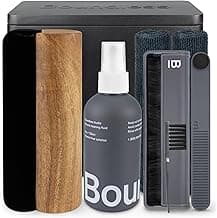 Record Cleaning Kit - 8-in-1 Vinyl Record Cleaner Kit with Carbon Fiber Record Brush, Velvet Vinyl Brush, Stylus Brush, Record Cleaning Solution, Cloths, Cleaning Brush & Metal Case image