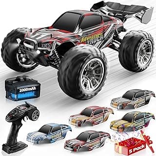 HHD 1/16 Off-Road RC Car All Terrain for Adults,Max 50kph Electric RTR Brushless RC Truck, High Speed RC Car 4WD Remote Control Car,2.4GHz High Performance Electric Vehicle Toys Gifts(Red) image