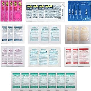 Travel Essentials Medicine Variety Pack with Travel RX Kit & Travel Medicine Kit for Travel, Work, Camping, Cruises - 37 Individually Wrapped Travel Size Medicine Packets (2 Pack) image