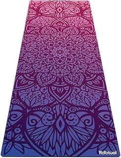 The Yoga Mat That Adores Sweat | Premium Hot Yoga Mat Non Slip Towel Combo - with Carrying Strap | Eco Friendly | Designed for Bikram, Hot Yoga, Ashtanga, Vinyasa, Power