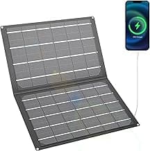 MARBERO 21W Foldable Solar Panel with USB-C USB-A Outputs for Phones, Power Banks, Tablets, Portable Solar Charger Waterproof for Camping, Hiking, Backpacking, Power Outage