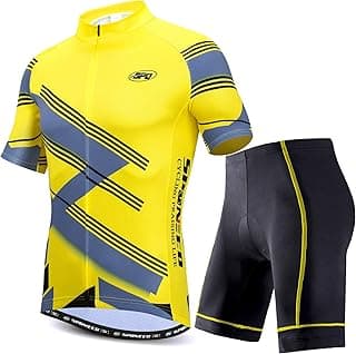 sponeed Cycling Jersey Short Sleeve Suits Men Bike Clothing Road Bicycle Shorts Padded Outfits image
