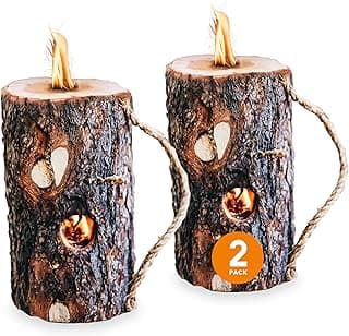 KABIN Timber Torch - Portable Instant Mini Firewood Campfire Logs - Kiln Dried Firewood Self-Maintained Long Burning Sustainable Fire Wood for Fire Pit Indoor Fireplace - Solo Starter Ready to Use