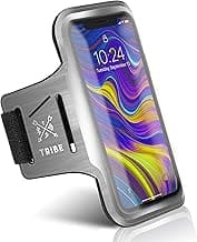 TRIBE Running Phone Holder Armband. iPhone & Galaxy Cell Phone Sports Arm Bands for Women, Men, Runners, Jogging, Walking, Exercise & Gym Workout. Fits All Smartphones. Adjustable Strap, CC/Key Pocket image